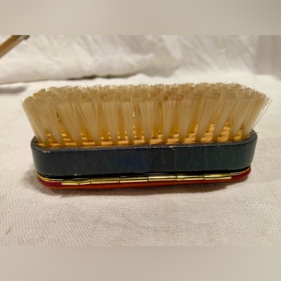 Vintage Leather Grooming Kit with gold tool / manicure kit made in Germany - Picture 13 of 14